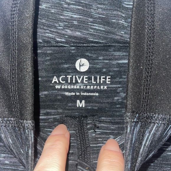 Active Life 90 Degree by Reflex Black Performance 1/4 Zip Compression To… - Picture 4 of 7